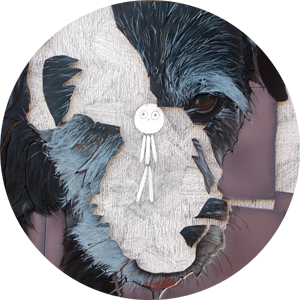 cuadro puzle de perro